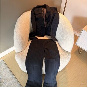 BCBGMaxAzria Navy Pinstripe Pantsuit